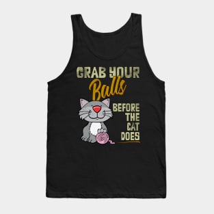 Funny Knitting & Cat Lovers Tank Top